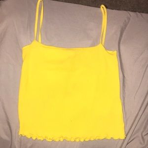 Yellow crop top